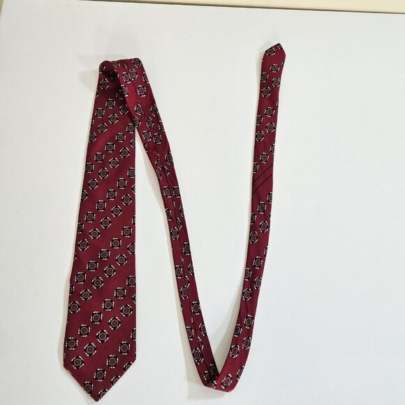 Unbranded Handmade Silk Tie France Geometric Boho Office Preppy W3.5" L59.5" - Picture 14 of 16